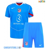 Camisa de time de futebol Atletico Madrid Replicas 3º Equipamento Infantil 2025-26 Manga Curta (+ Calças curtas)